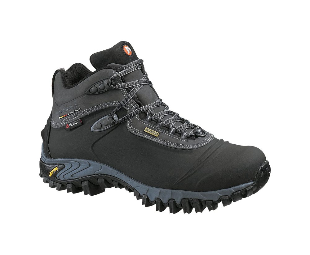 Kozaki Merrell Męskie Czarne - Thermo 6 Waterproof Synthetic - 742569-MLQ